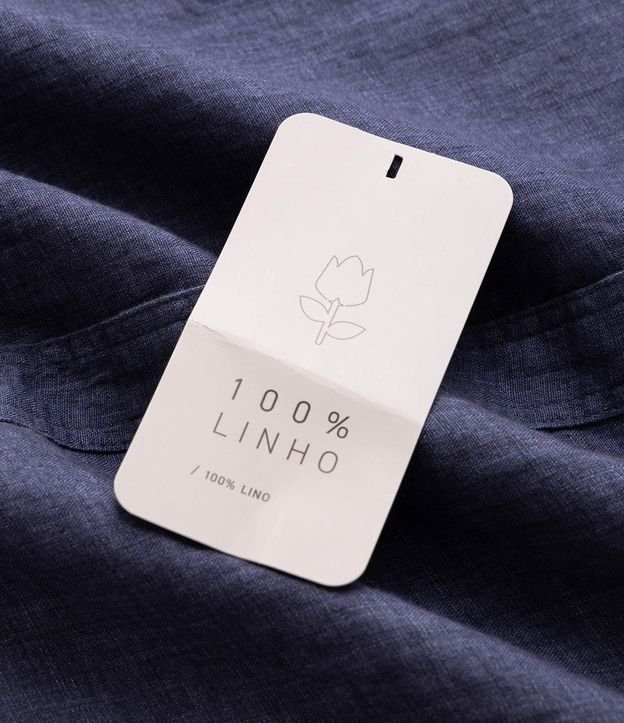 Camisa Comfort en Lino Puro con Cuello inglés 8