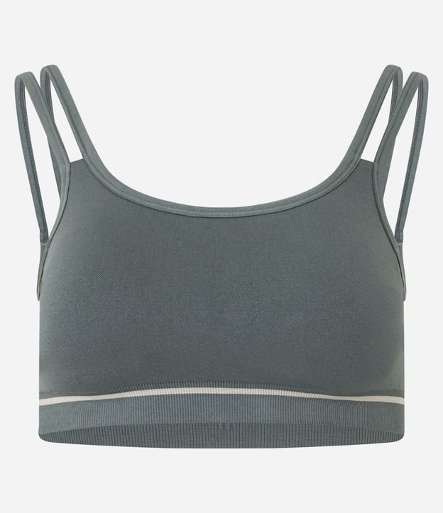 Top Deportivo Seamless con Correas Dobles y Raya en la Barra 6