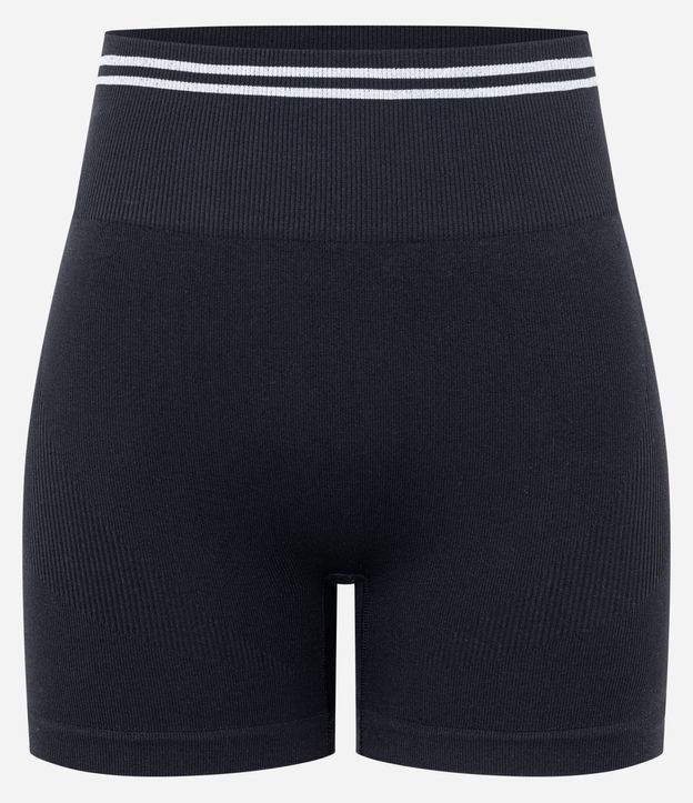 Bermuda Crossfitera Deportiva Seamless con Rayas Contrastantes 7