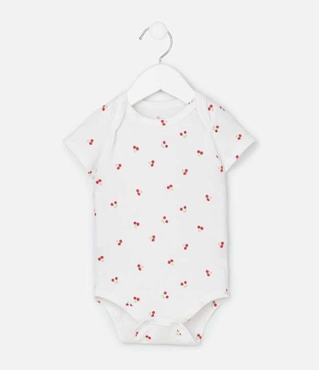 Body Infantil con Estampa de Cereza - Talle RN a 18 Meses 2