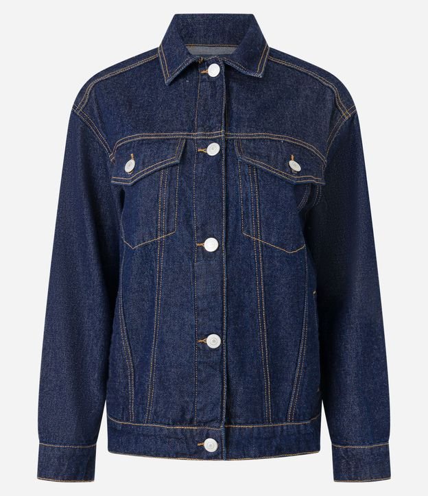Campera Trucker Amplia en Jeans con Bolsillos 9