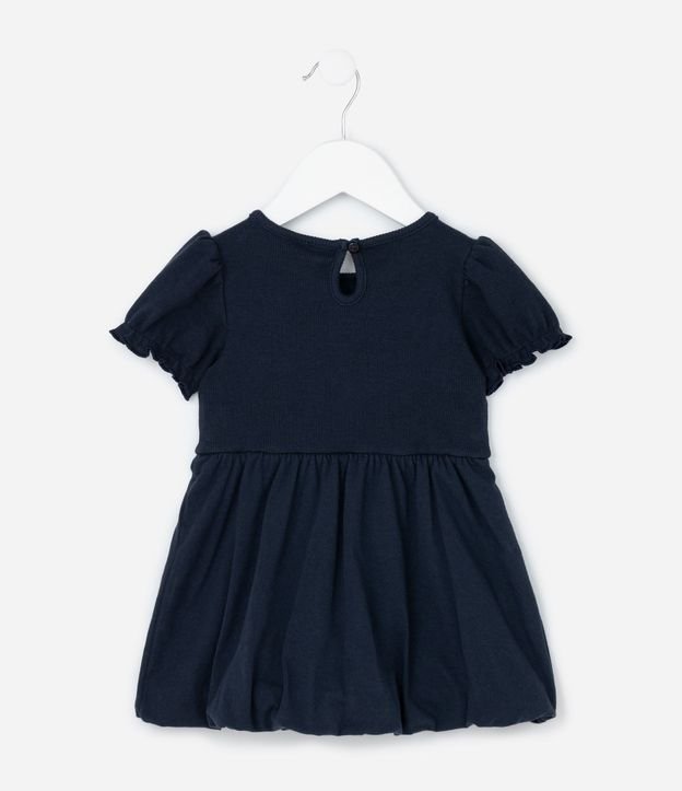 Vestido Infantil Balonê con Aplicación de Lacitos - Talle 0 a 18 Meses 3