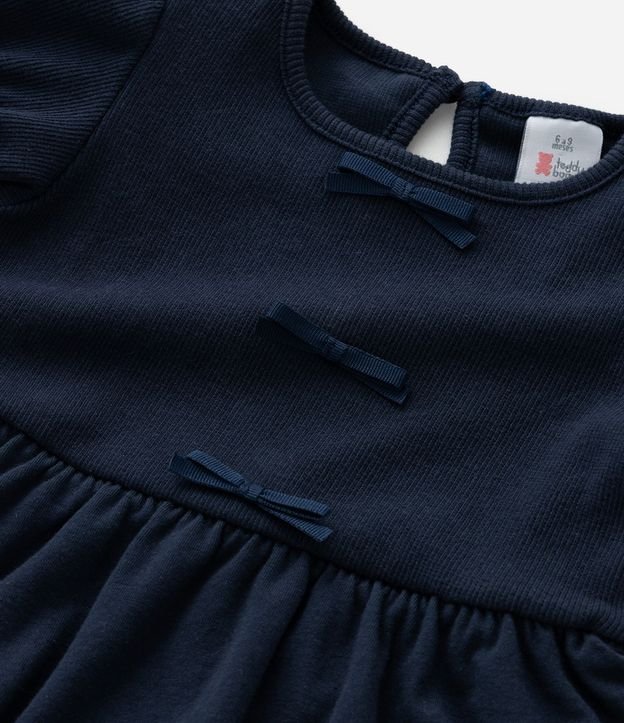 Vestido Infantil Balonê con Aplicación de Lacitos - Talle 0 a 18 Meses 8
