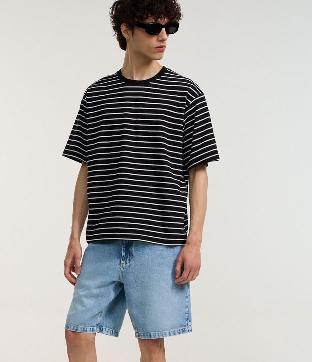 Bermuda Slim en Jeans con Bolsillos 4