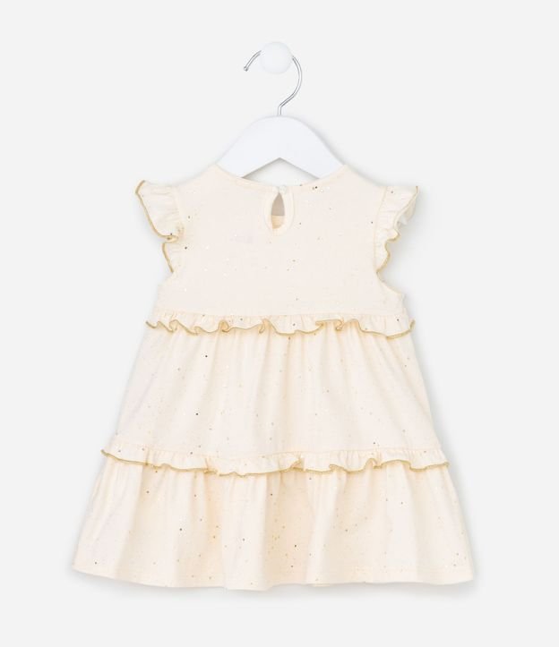 Vestido Infantil con Volados y Aplicación de Brillos - Talle 0 a 18 meses 2