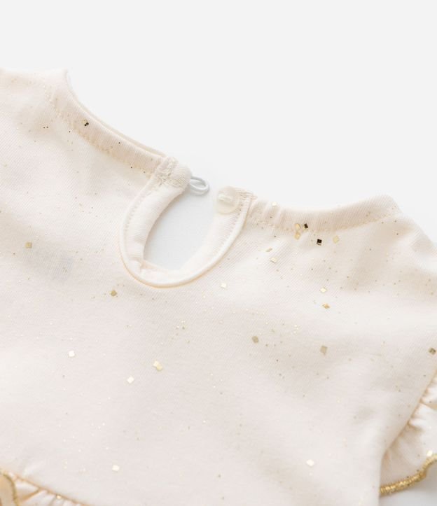 Vestido Infantil con Volados y Aplicación de Brillos - Talle 0 a 18 meses 4