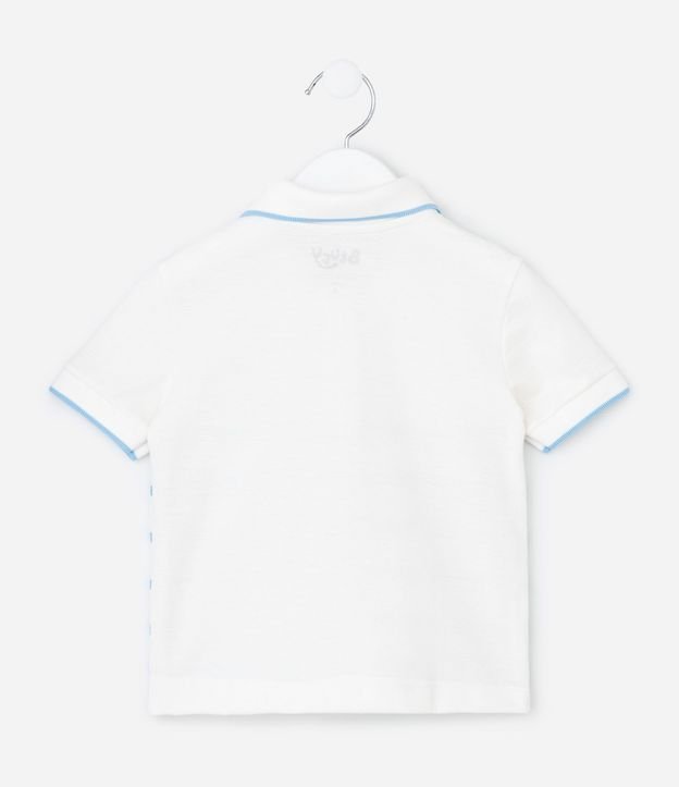 Remera Polo Infantil en Piquet con Estampa de Rayas Bluey - Talle 2 a 6 años 3