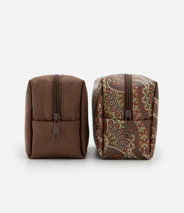 Kit 03 Neceser con Transparencia y Estampa Paisley 2
