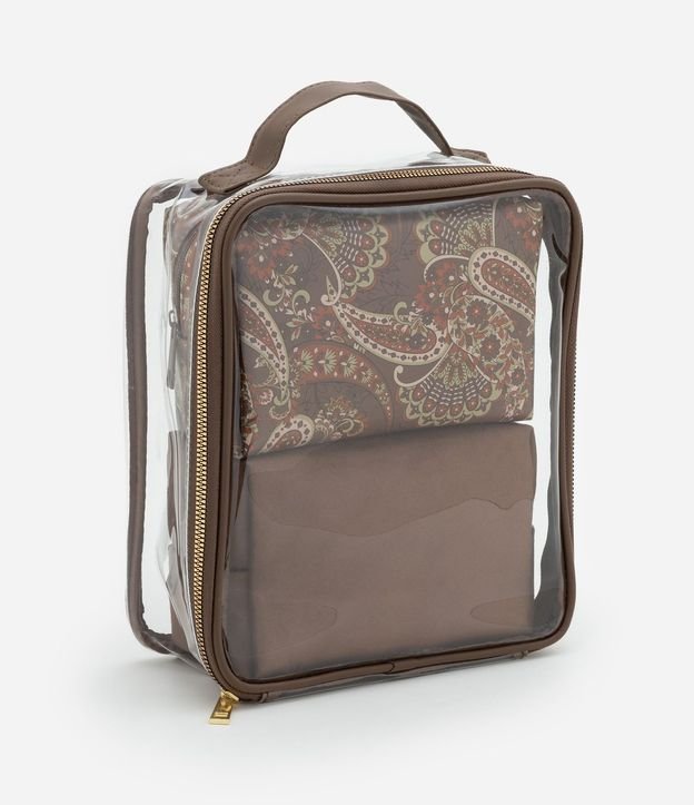 Kit 03 Neceser con Transparencia y Estampa Paisley 5