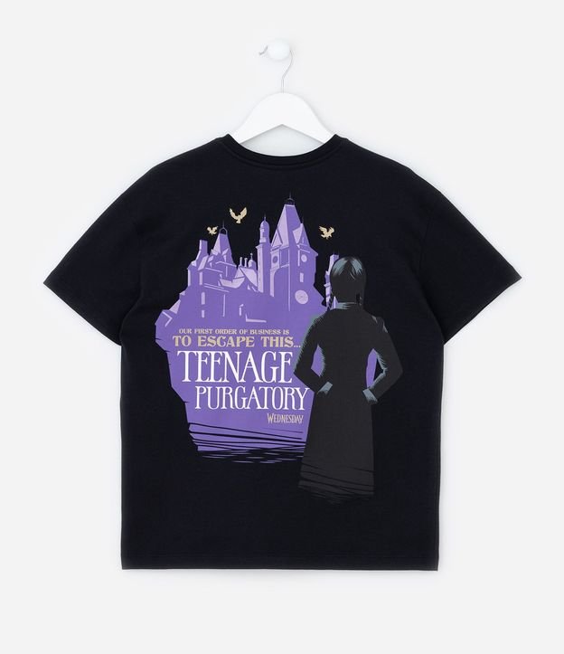Remera Infantil con Estampa Frente y Espalda Wednesday - Talle 5 a 14 años 2