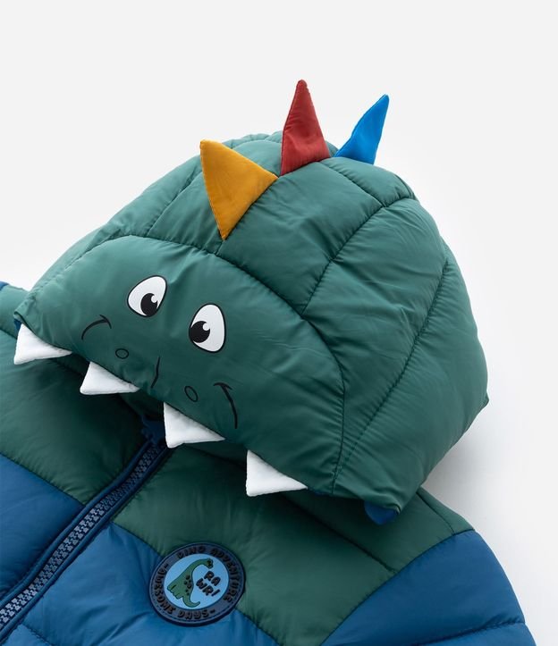 Campera Infantil Puffer con Capucha de Dinosaurio – Talle 1 a 6 años 11