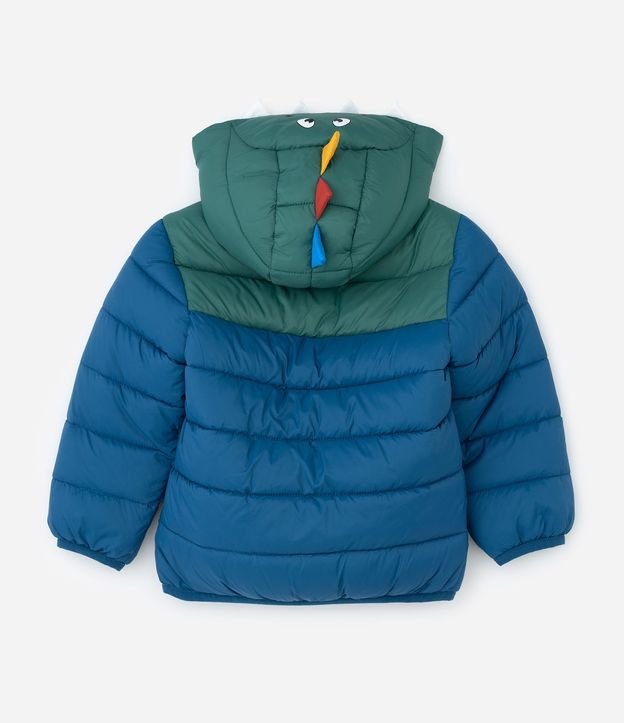 Campera Infantil Puffer con Capucha de Dinosaurio – Talle 1 a 6 años 3