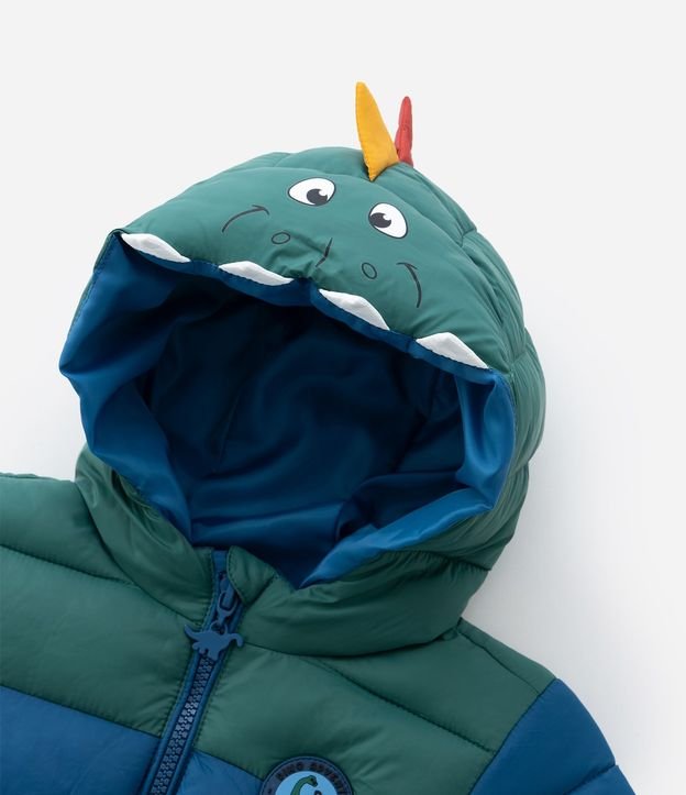 Campera Infantil Puffer con Capucha de Dinosaurio – Talle 1 a 6 años 6