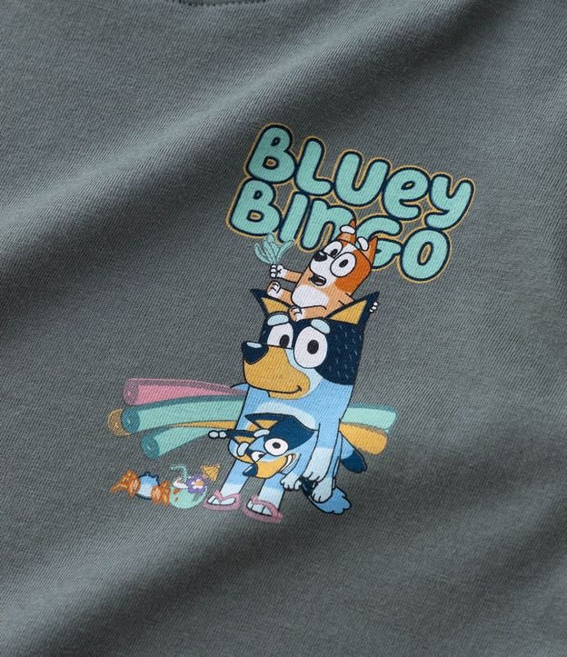 Conjunto Infantil Bluey con Remera y Bermuda Rayada - Talle 2 A 6 años 11