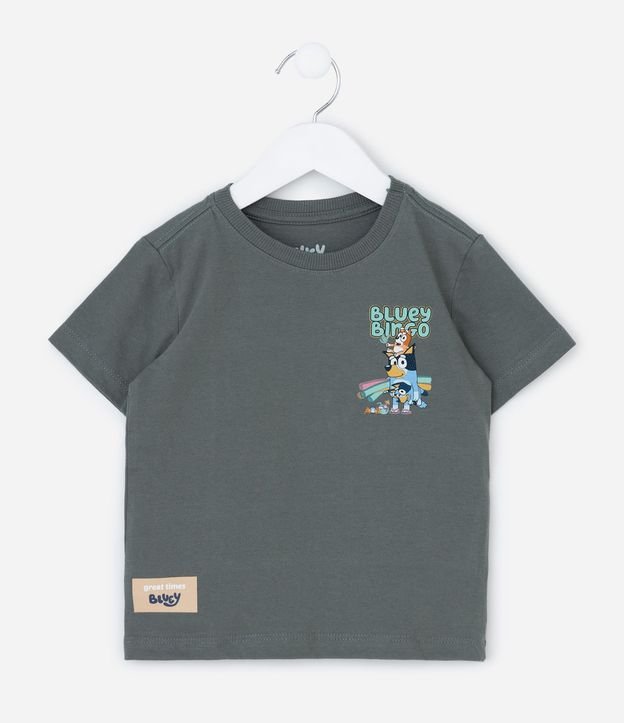 Conjunto Infantil Bluey con Remera y Bermuda Rayada - Talle 2 A 6 años 3