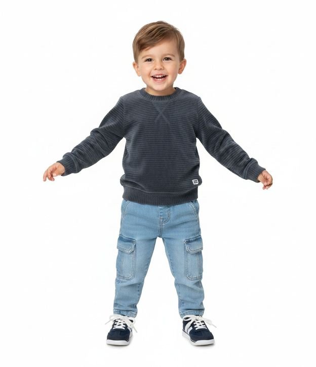 Buzo Infantil en Terciopelo Canelado – Talle 1 a 5/6 1