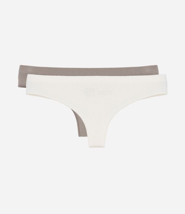 Kit 02 Bombachas Bikini Hilo Seamless Texturizadas