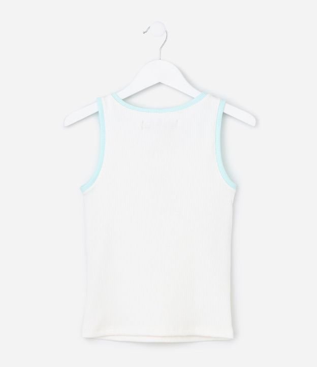 Musculosa Infantil en Rib con Bordado Playera - Talle 5 a 14 años 2