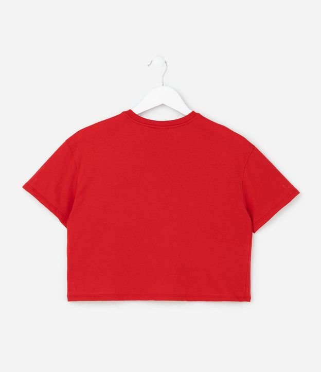 Remera Box Infantil con Aplicación de Flores en Ganchillo - Talle 5 a 14 años 3
