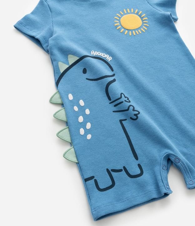 Enterito Infantil en Algodón con Estampa de Dinosaurio - Talle 0 a 18 Meses 7