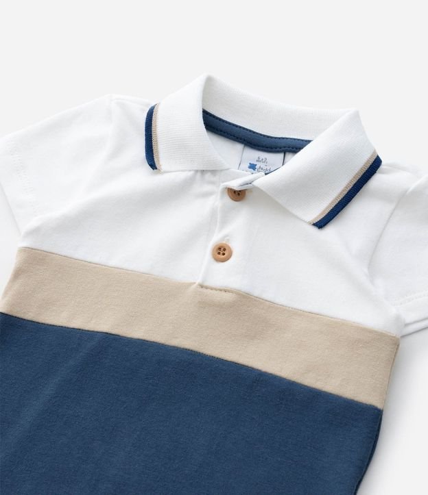 Body Infantil Cuello Polo y Estampa Bloques de Colores  - Talle 0 a 18 Meses 7