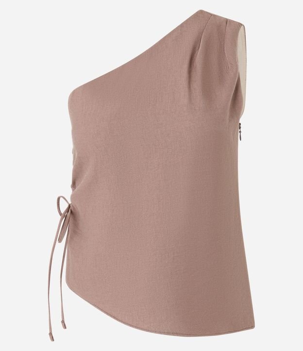 Blusa Sastre Hombro Único en Viscosa con Regulador Lateral 6