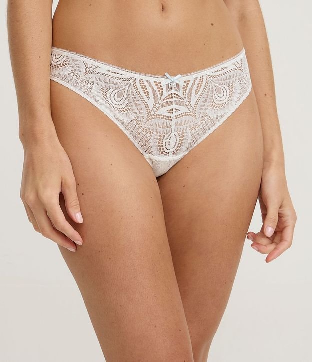 Bombacha Bikini Hilo en Encaje Floral