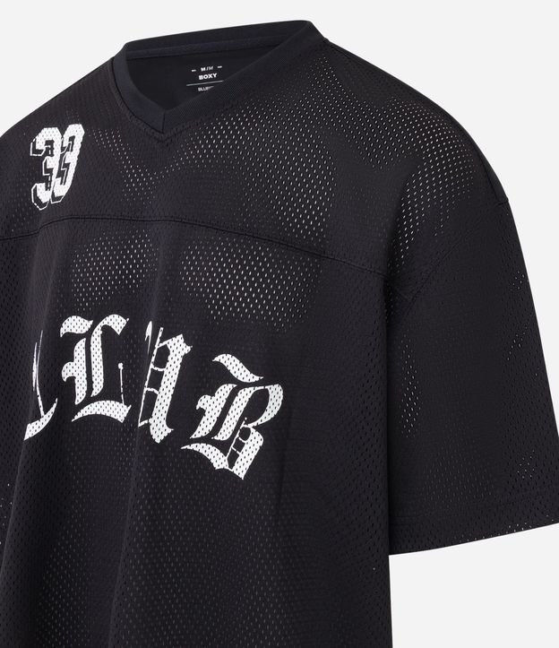 Remera Boxy Sportcore con Estampado Lettering 8