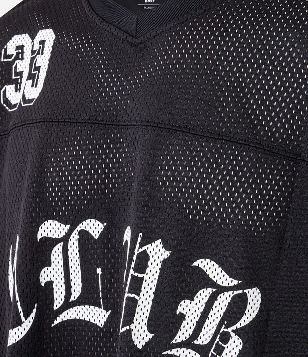Remera Boxy Sportcore con Estampado Lettering 9
