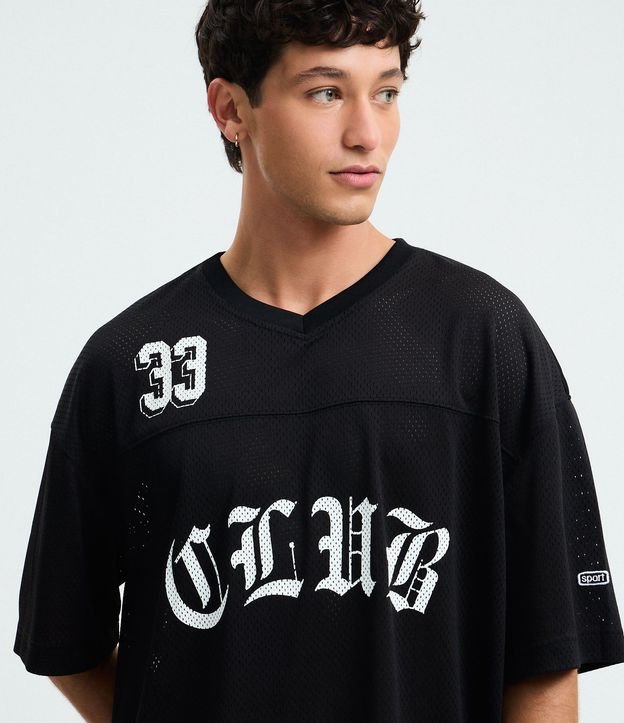 Remera Boxy Sportcore con Estampado Lettering 5