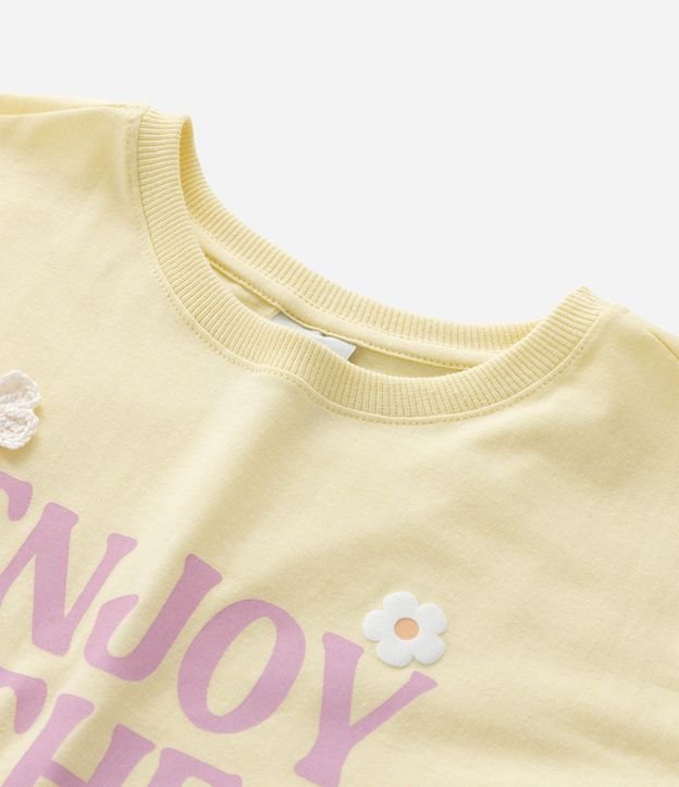 Remera Infantil Boxy con Flor en Ganchillo Enjoy The Summer - Talle 5 a 14 años 5