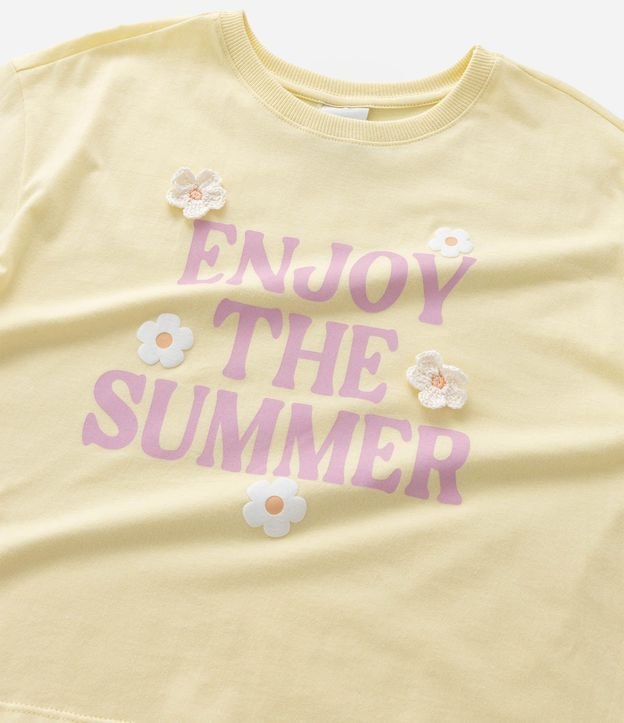 Remera Infantil Boxy con Flor en Ganchillo Enjoy The Summer - Talle 5 a 14 años 6