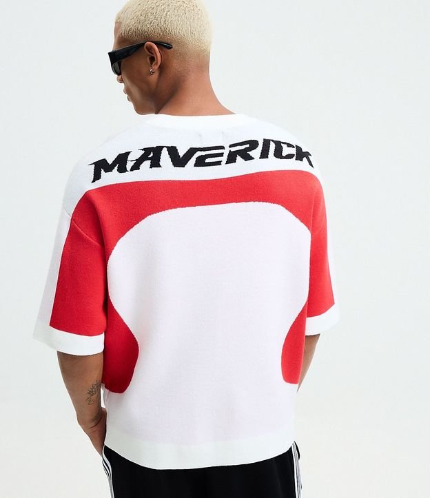 Camisa en Acrílico con Efecto Punto con Estampado Lettering 3