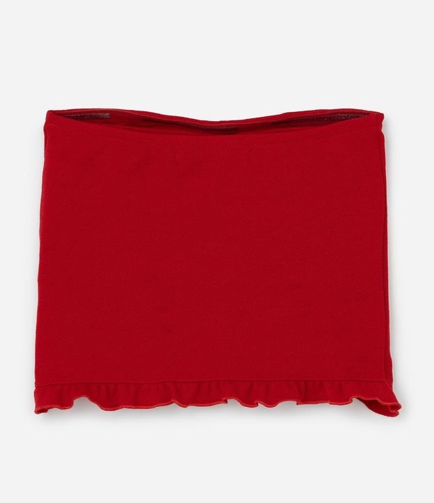 Blusa Infantil Sin breteles Texturizada con Bajo Ondulado - Talle 5 a 14 años 2