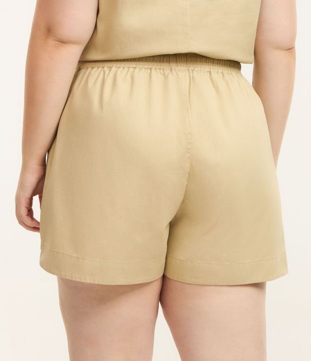 Short Comfy en Sarga con Cintura Elástica Curve & Plus Size 4