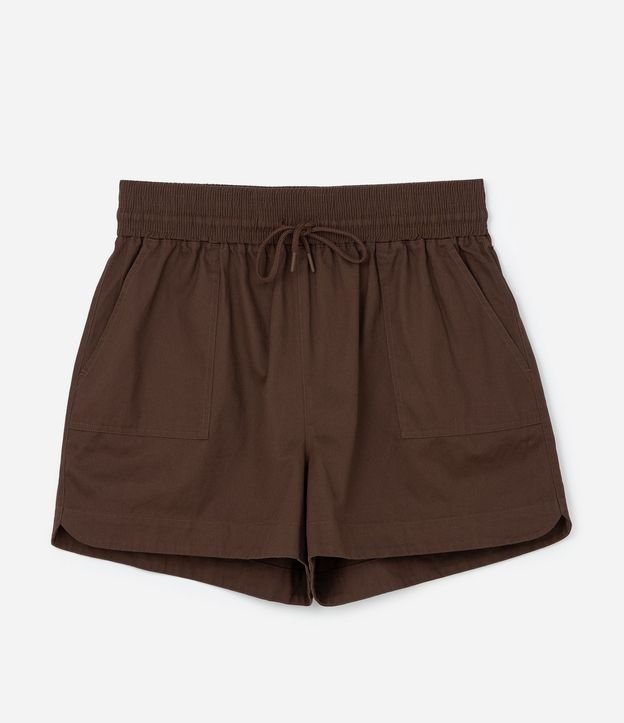 Short Comfy en Sarga con Cintura Elástica Curve & Plus Size 5