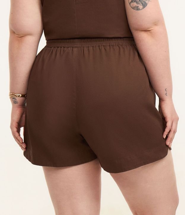 Short Comfy en Sarga con Cintura Elástica Curve & Plus Size 4