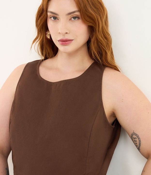 Blusa sin Manga en Sarga Curve & Plus Size 3