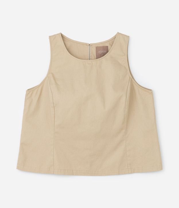 Blusa sin Manga en Sarga Curve & Plus Size