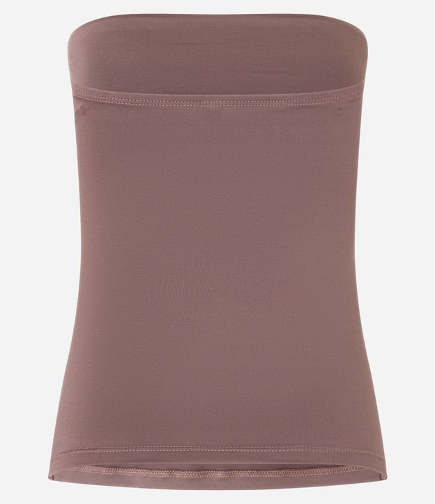 Blusa en Microfibra Sin Breteles con Fenda Lateral 7