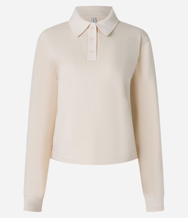 Suéter en Algodón con Cuello Polo
