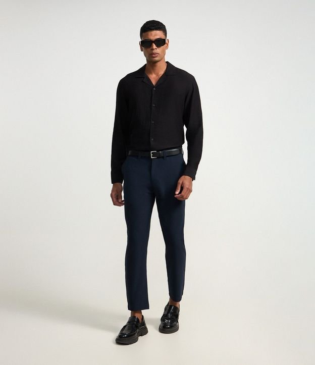 Pantalón Slim con Cintura Elástica Sastrería