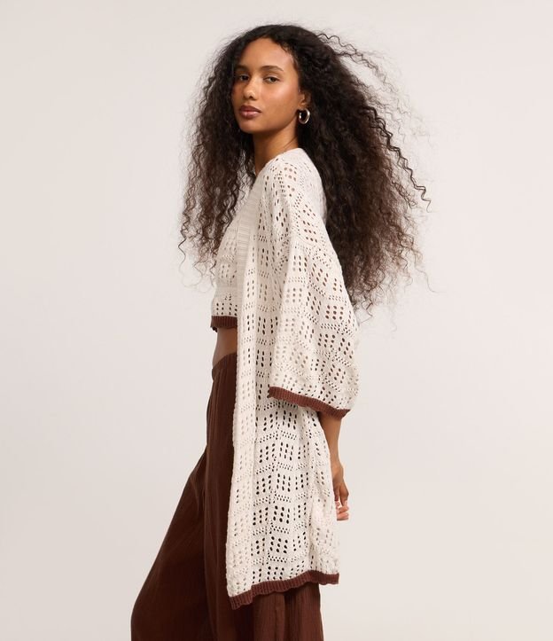 Kimono en Punto con Bajo Contrastante 2