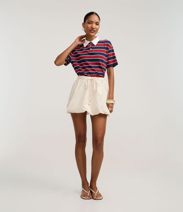 Blusa Polo en Algodón con Estampa de Rayas 2