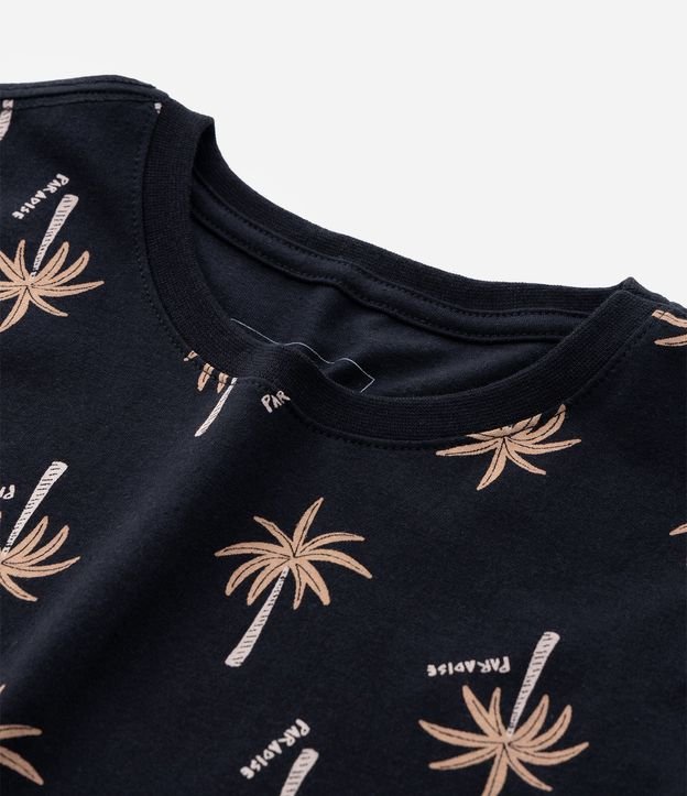 Remera Infantil Regular con Estampa de Palmeras - Talle 5 a 14 años 4
