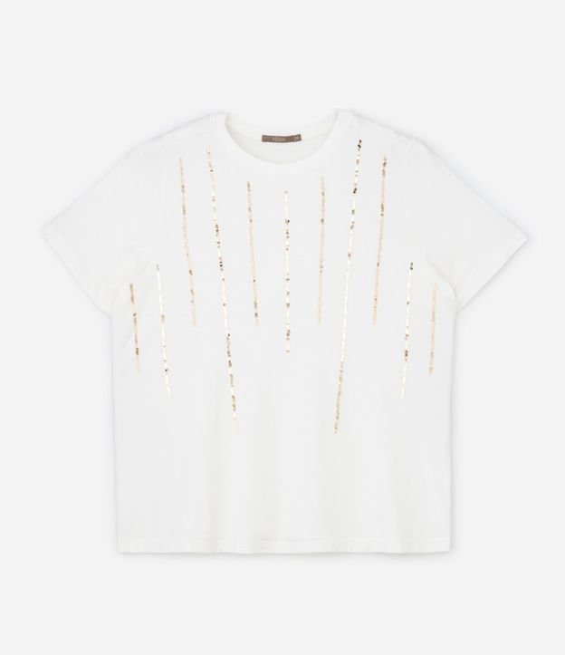 Remera en Viscolycra con LLuvias de Lentejuela Curve & Plus Size 5