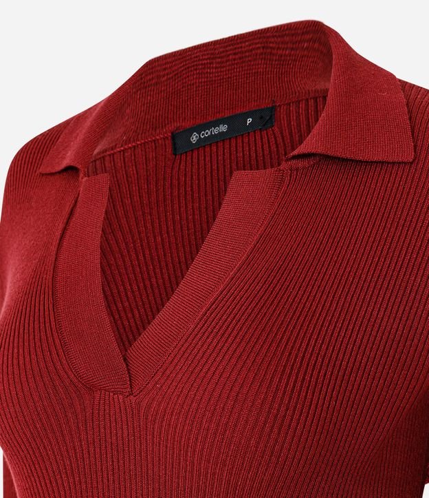 Blusa Regular con Manga Larga y Cuello Polo 6