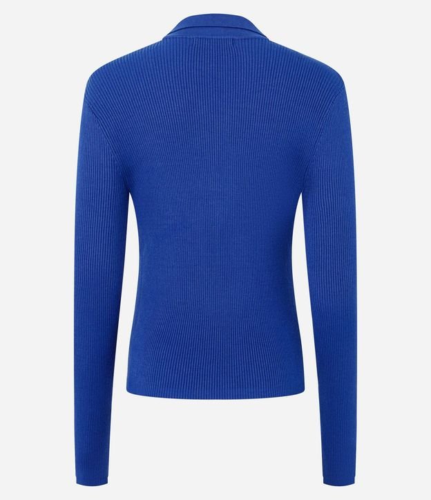 Blusa Regular con Manga Larga y Cuello Polo 7
