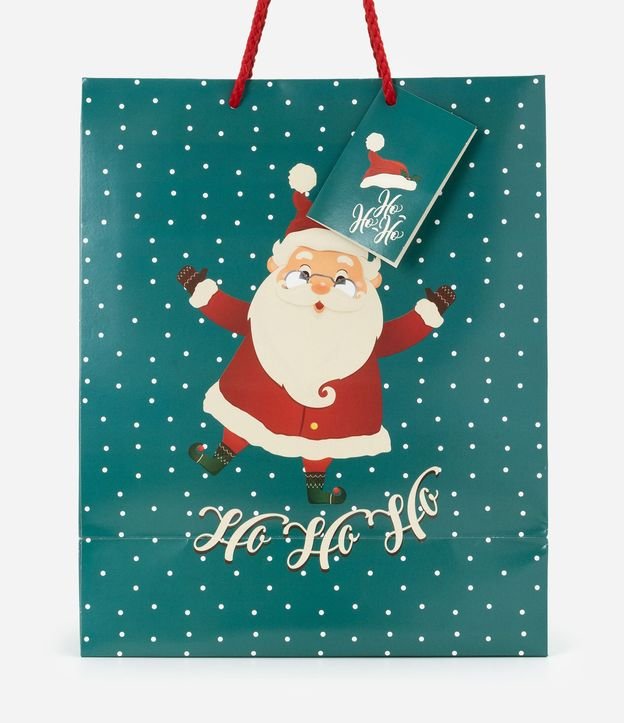 Embalaje de Regalo Mediana con Estampa Navideña Santa Claus 3