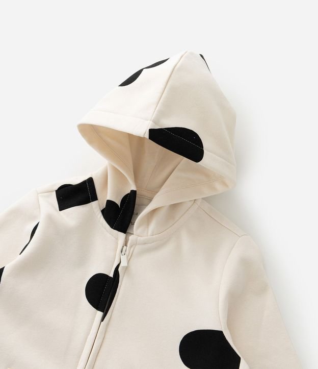 Campera Infantil en Algodón con Capucha y Estampa Corazones - Talle 5 A 16 años 6